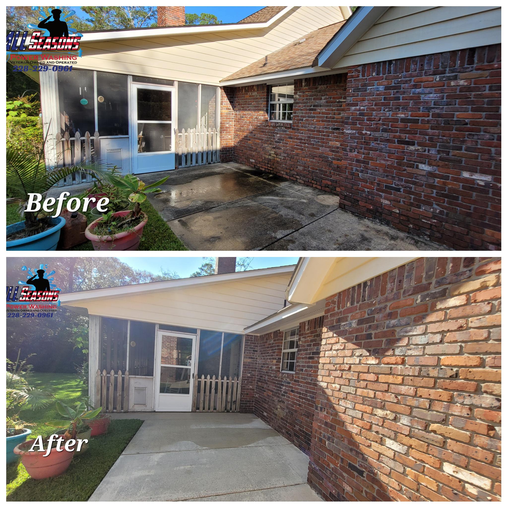 After: freshly soft-washed home exterior